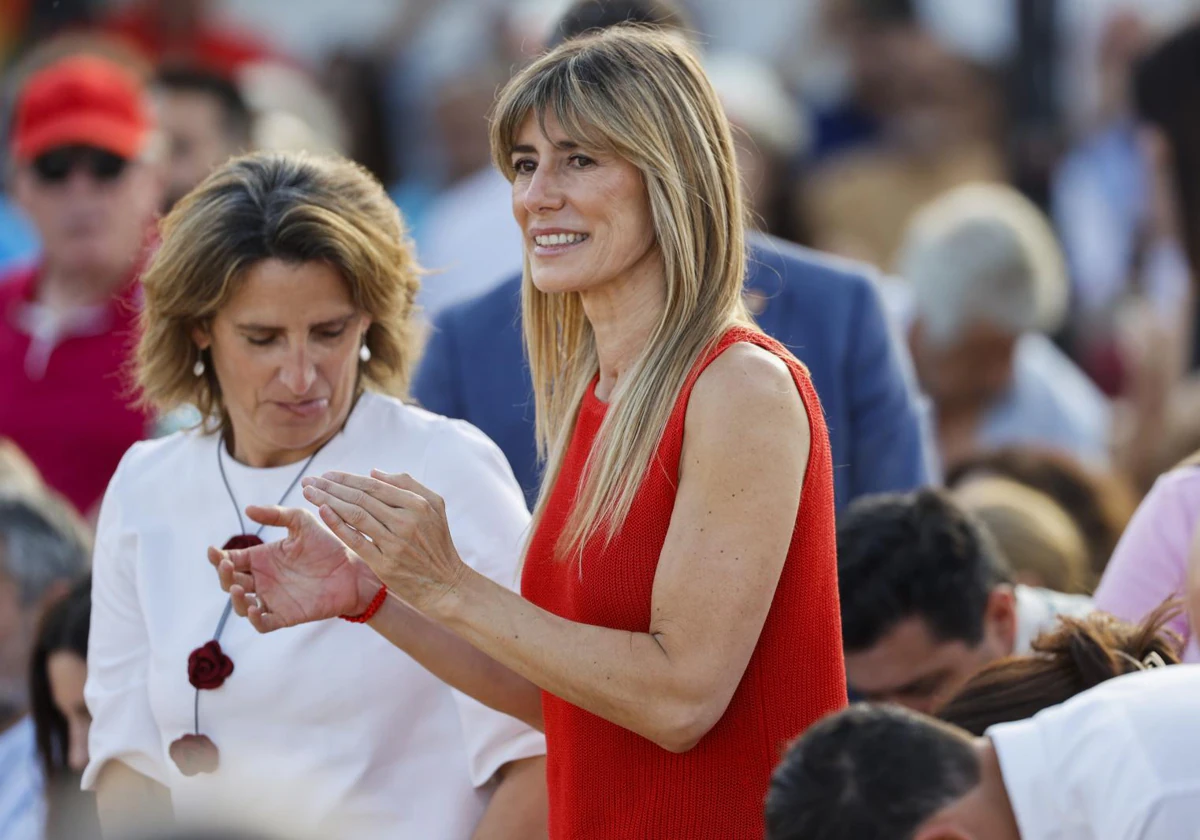 Begoña Gómez durante la jornada electoral del 23J