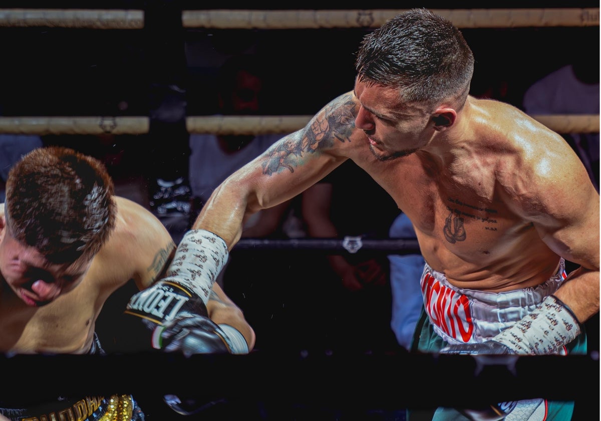 Collado, en un combate