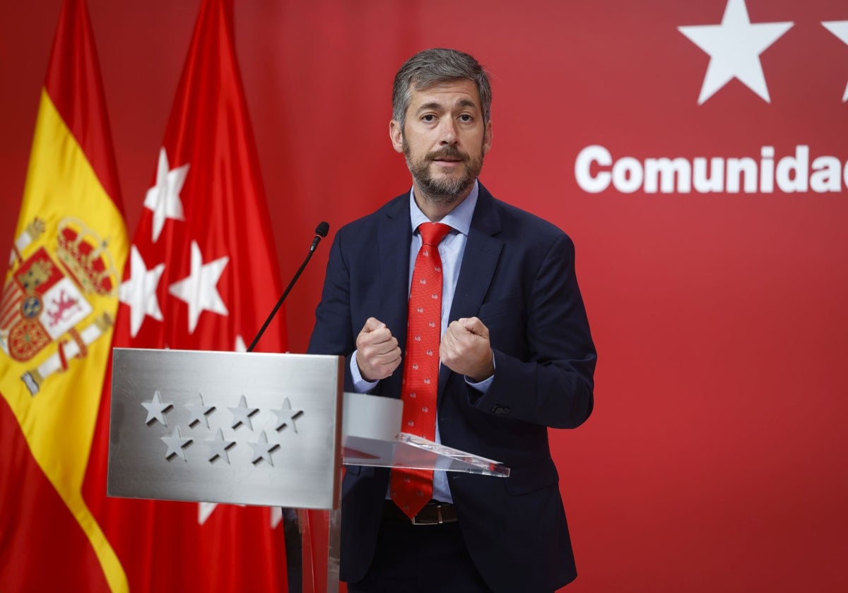 El portavoz del Gobierno regional, Miguel Ángel García, en la rueda de prensa tras el consejo de Gobierno