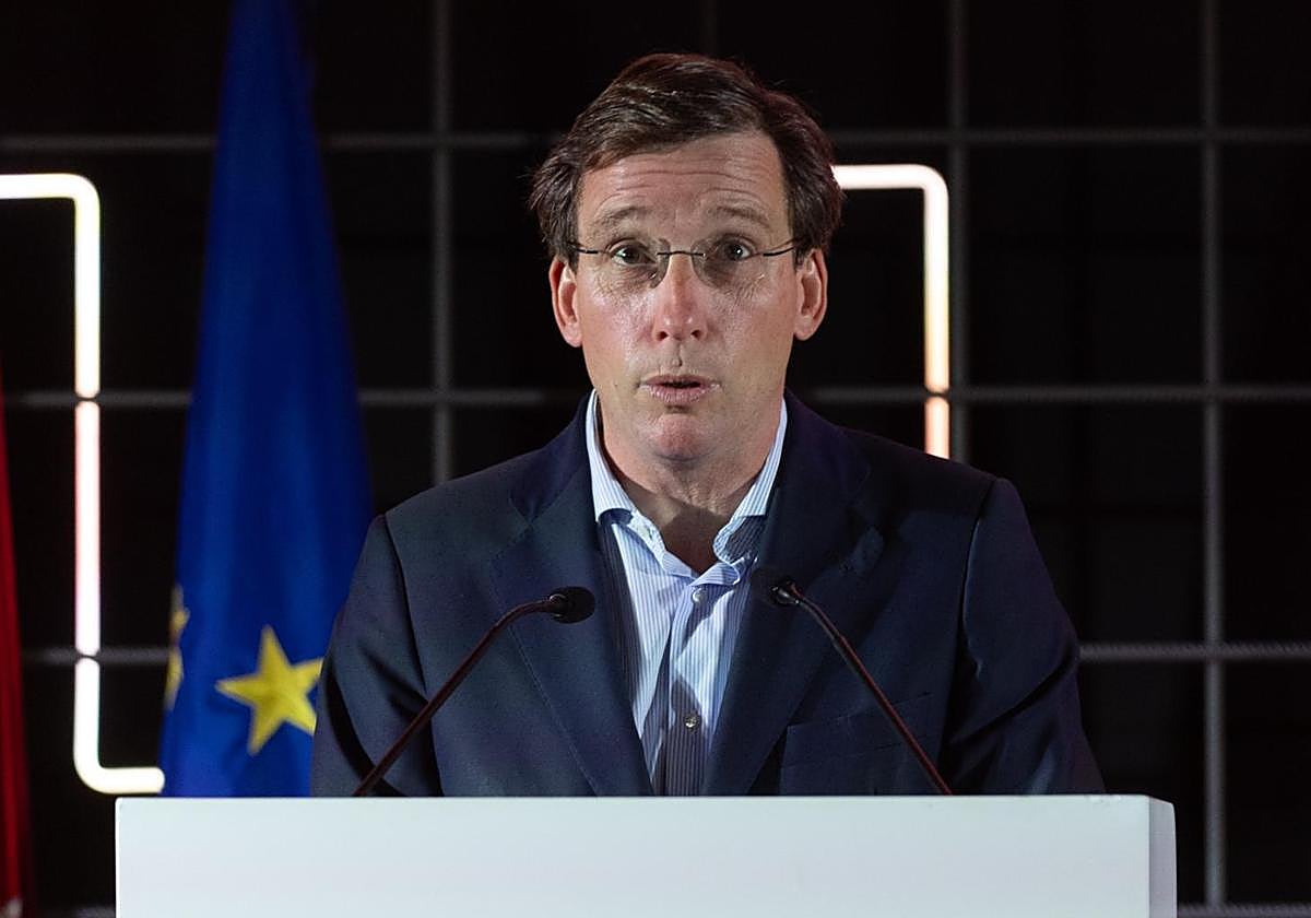 El alcalde de Madrid, José Luis Martínez-Almeida, durante un acto este miércoles