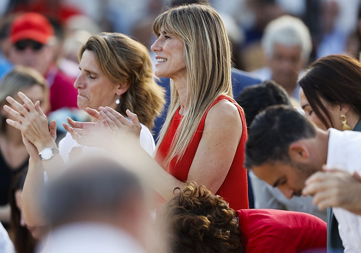 Begoña Gómez este miércoles en un acto electoral del PSOE en Benalmádena (Málaga)