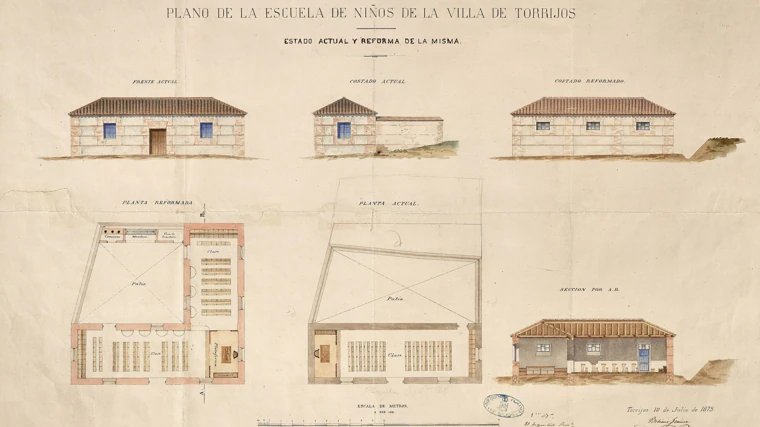 Plano de la escuela de niños de Torrijos