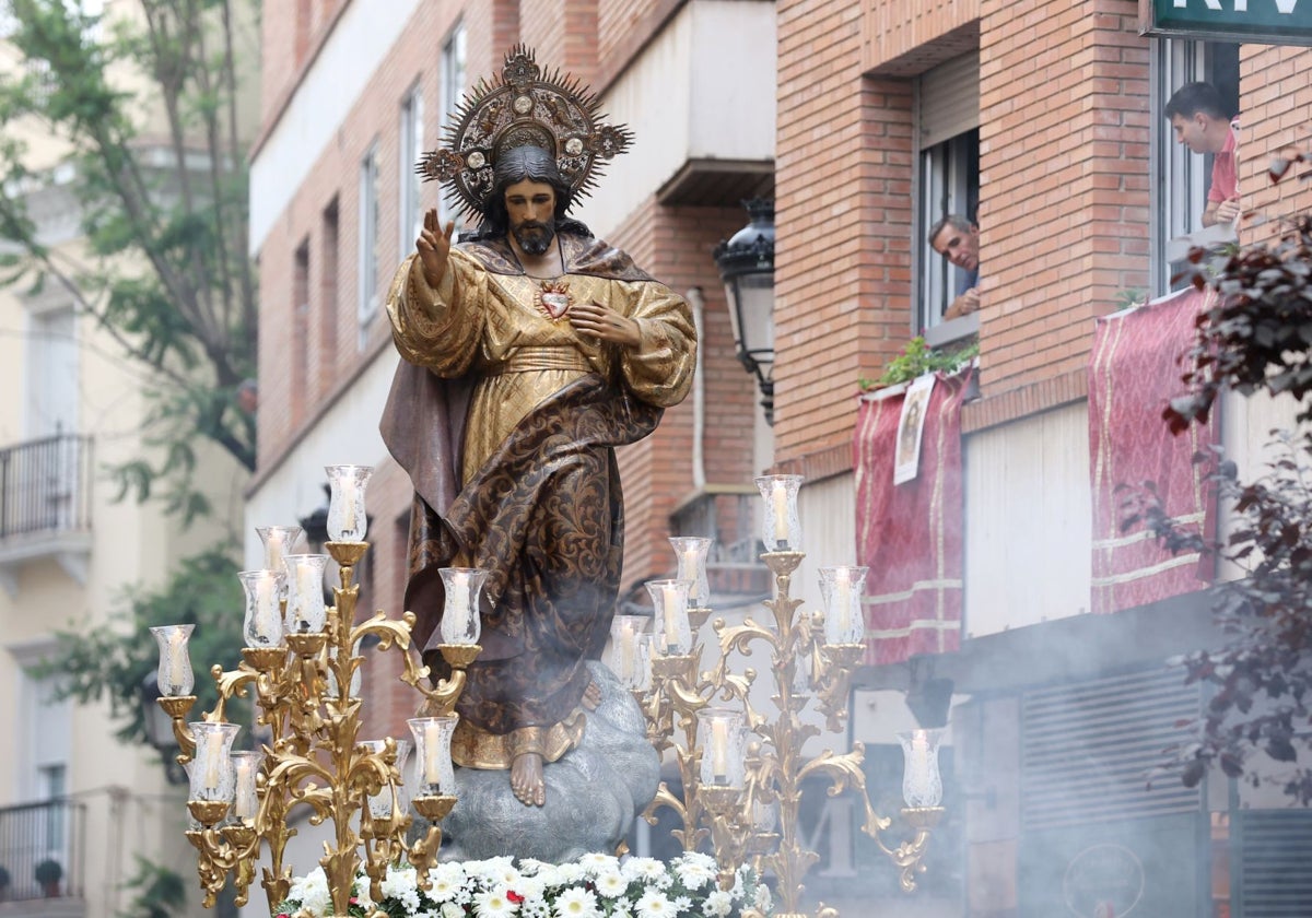 Procesión del Sagrado Corazón de Jesús por el Centro, el año pasado