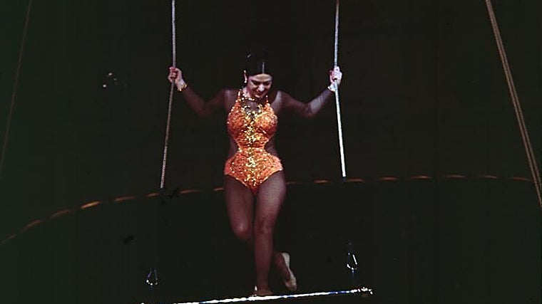 La gran trapecista, en su vuelta al Circo Price, en los 60
