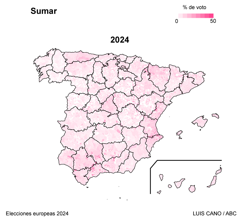 Resultado de Sumar en las elecciones europeas de 2024