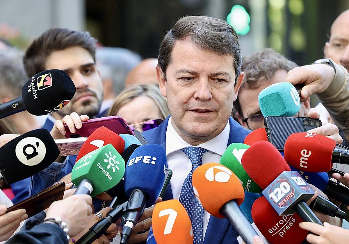 El presidente del Partido Popular de Castilla y León, Alfonso Fernández Mañueco, asiste a la reunión de la Junta Directiva Nacional