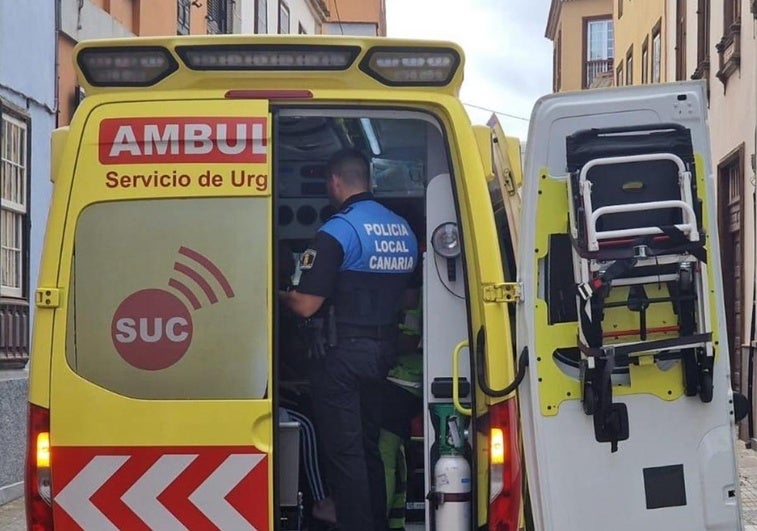 Imagen de archivo de un dispositivo de emergencias en La Laguna