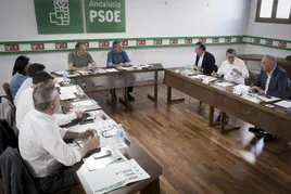Juan Espadas y los ocho secretarios provinciales cierran filas tras las europeas y defienden el «proyecto político» que arrancó en 2022