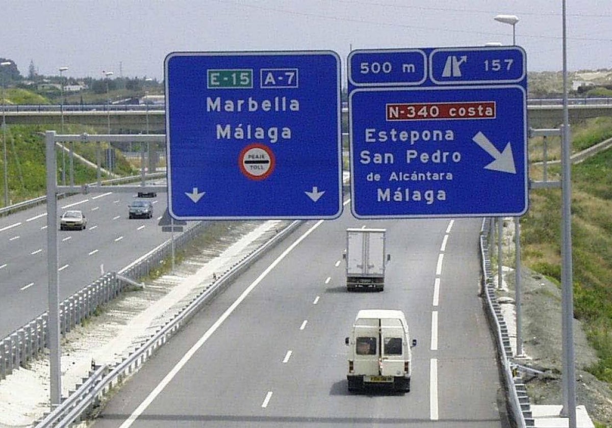 AP-7 a su paso por la Costa del Sol