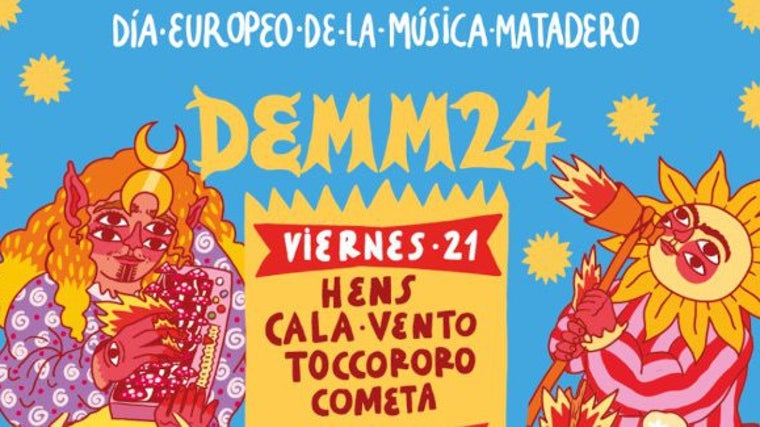 Cartel de los conciertos por el Día Europeo de la Música en Matadero