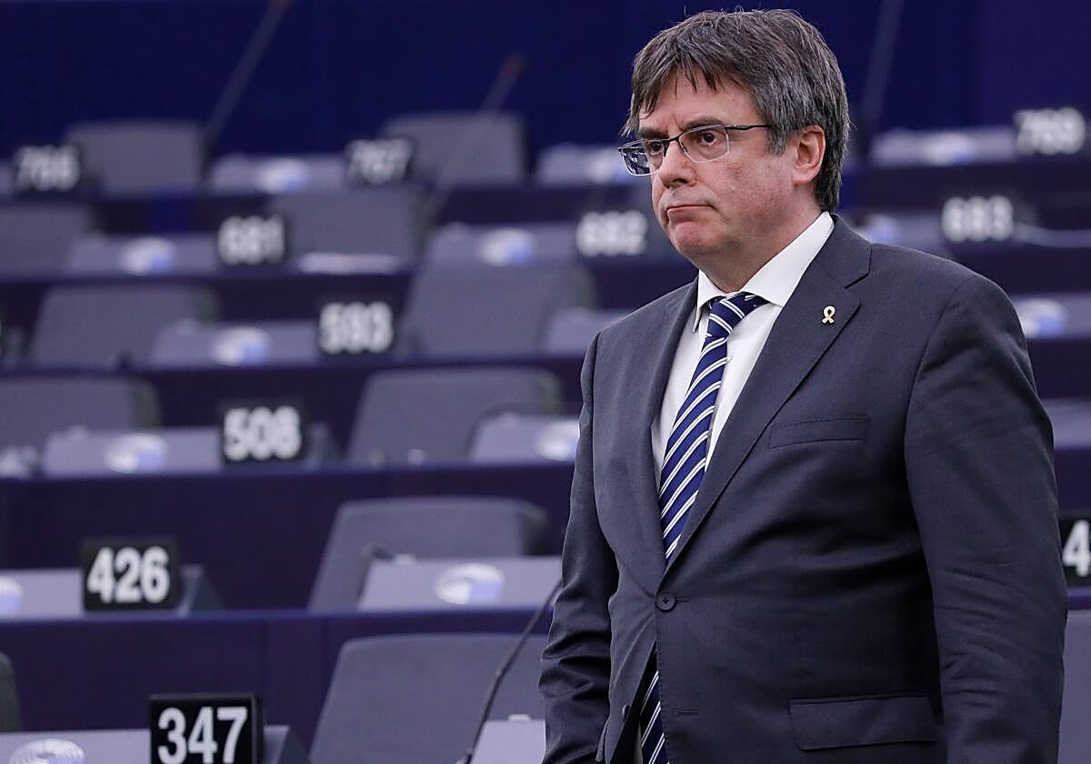 El expresident prófugo Carles Puigdemont, en el Parlamento Europeo