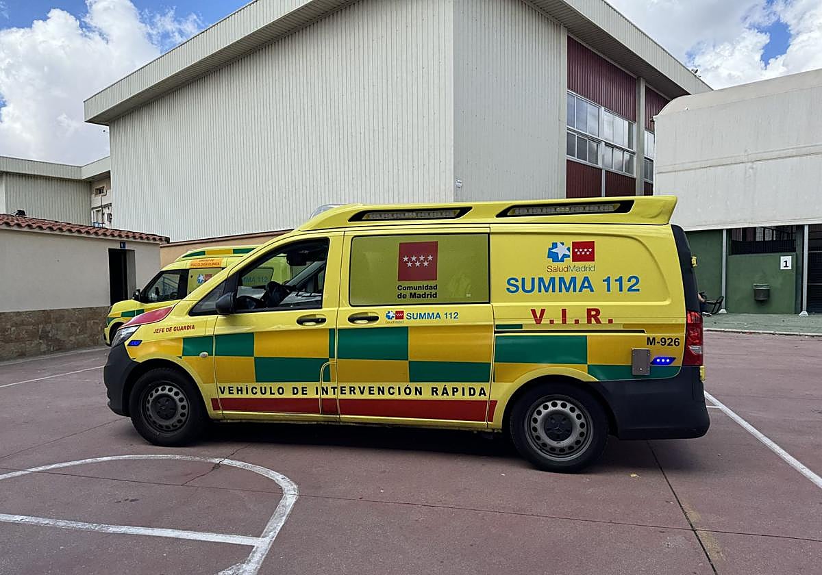 Vehículo que ha acudido a socorrer a la niña.