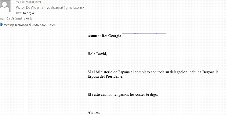 El comisionista de Koldo organizó con Globalia un viaje ministerial a Georgia con Ábalos y Begoña Gómez