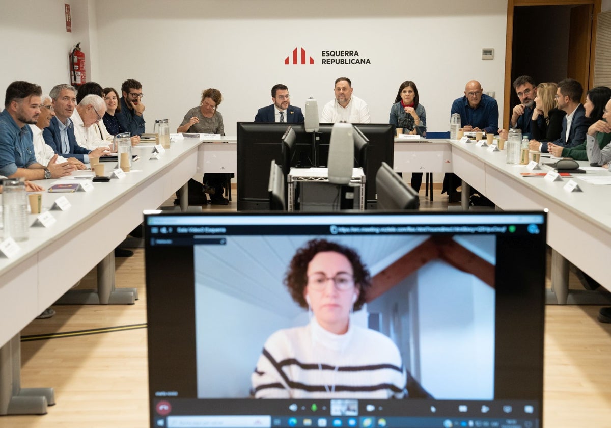 Reunión de la ejecutiva de ERC en 2022