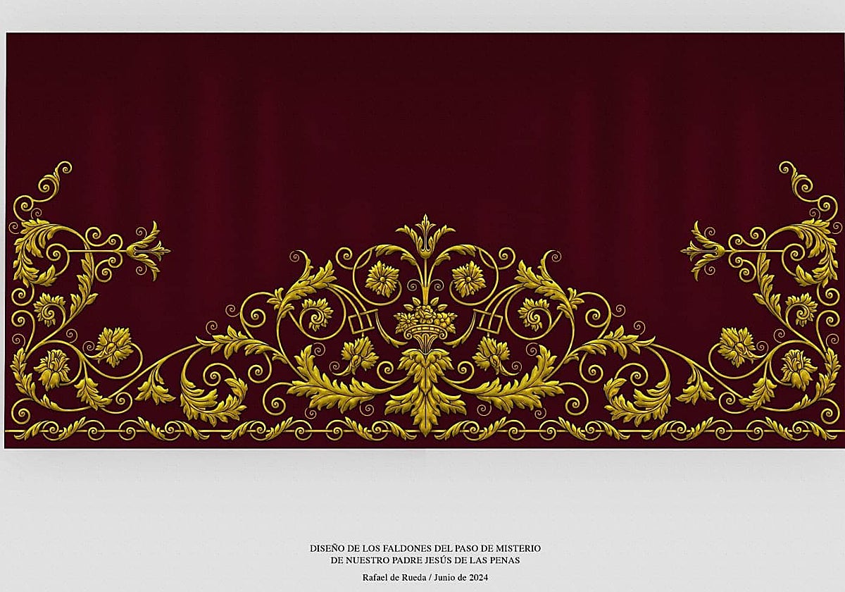 Diseño de los faldones del paso de misterio de Nuestro Padre Jesús de las Penas