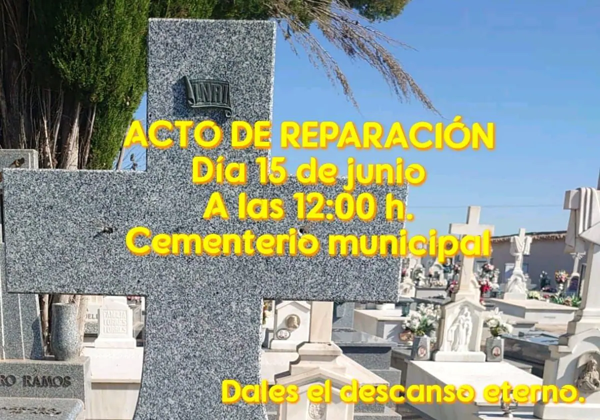 Turleque convocó un acto de reparación tras el robo en el cementerio