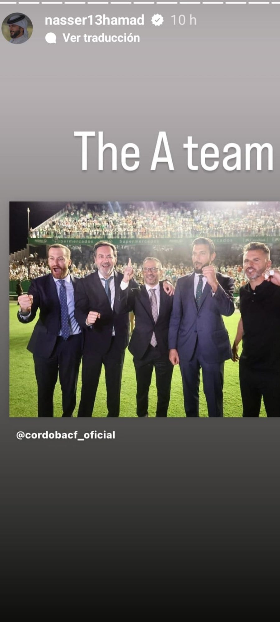 El príncipe de Baréin felicita al Córdoba CF por su ascenso histórico