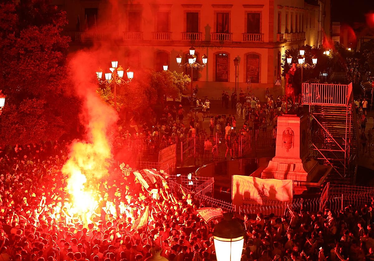 Celebración en Las Tendillas del ascenso a Segunda División