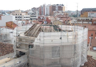 Susto y «milagro» tras desplomarse la cúpula de la iglesia de la Vera Cruz de Valladolid