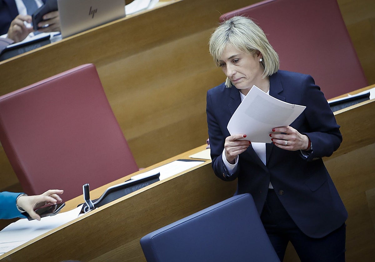 Imagen de archivo de la consellera de Justicia, Elisa Núñez, en las Cortes Valencianas