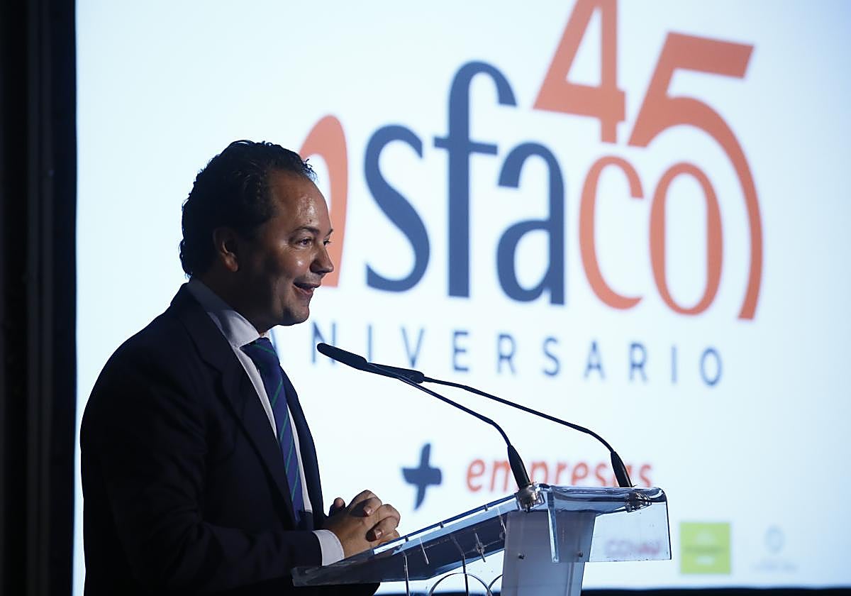 Miguel Ángel Tamarit en su discurso a la asamblea de Asfaco