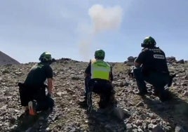 La Guardia Civil detona una granada de mano de la guerra en Huesca