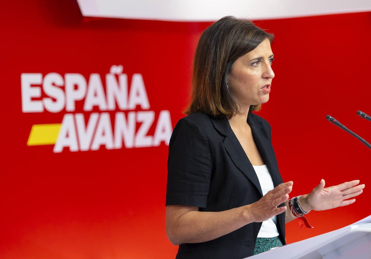 Esther Peña, portavoz de la Ejecutiva Federal del PSOE