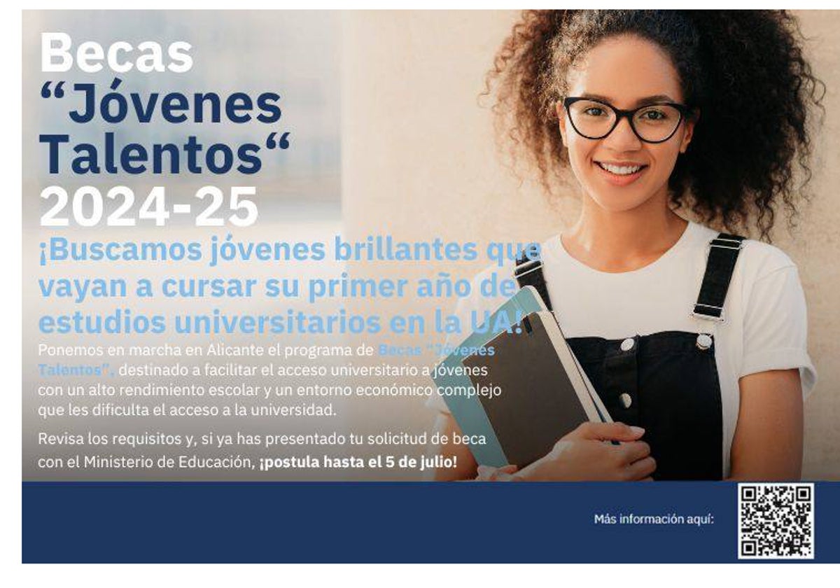 Últimos días para optar a las becas «Jóvenes Talentos» del curso 2024-25 para estudiantes universitarios