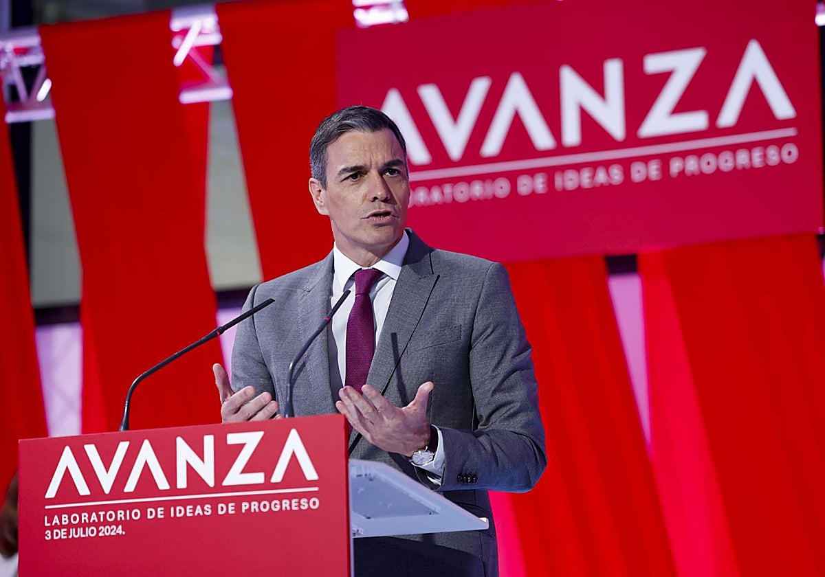 Pedro Sánchez en la presentación de la Fundación Avanza
