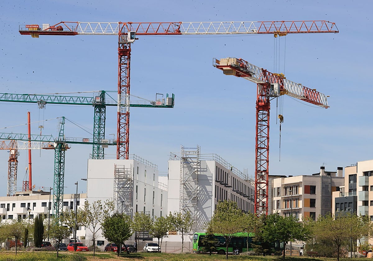 Viviendas en construcción en Madrid
