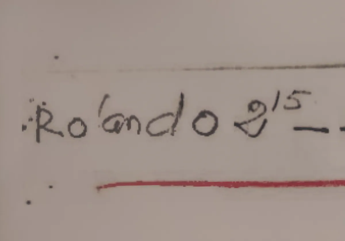 Anotación encontrada por la Guardia Civil que permitió desvelar la autoría de ETA tras el atentado en la cafetería Rolando (Madrid)