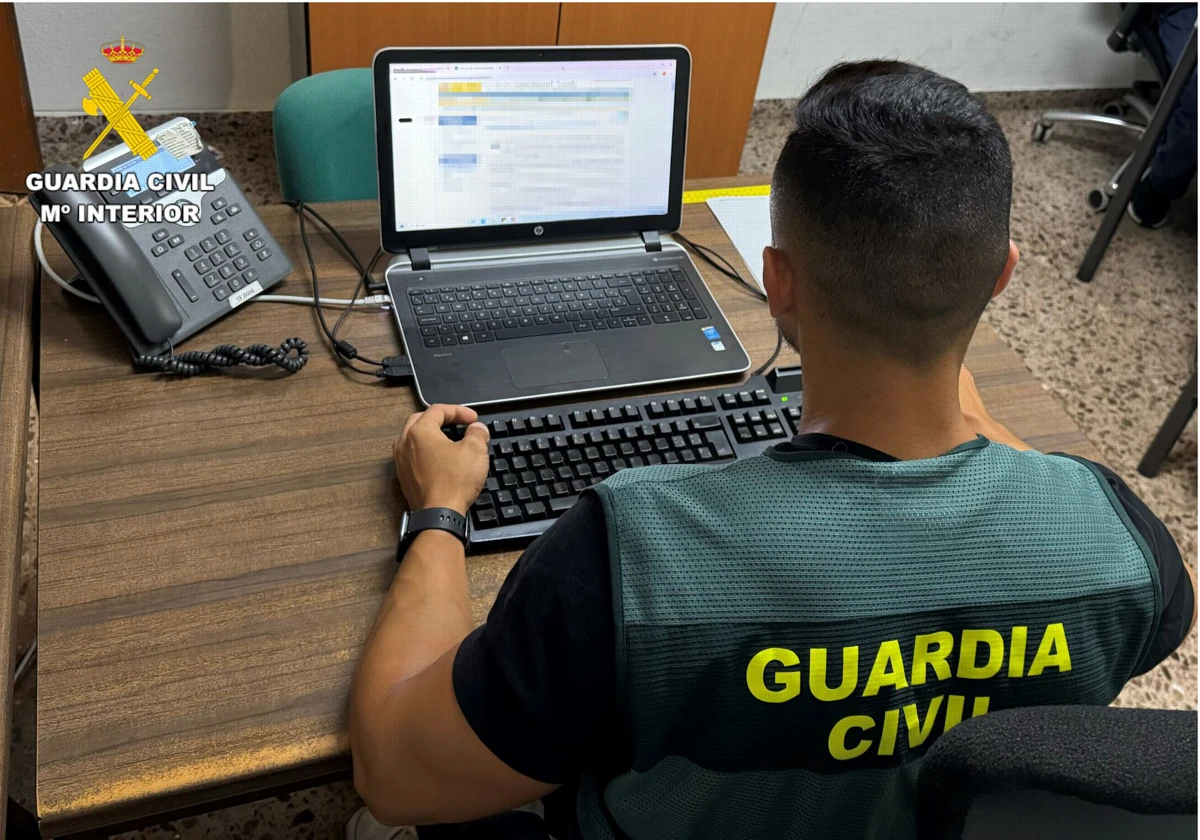 Imagen de la operación de la Guardia Civil