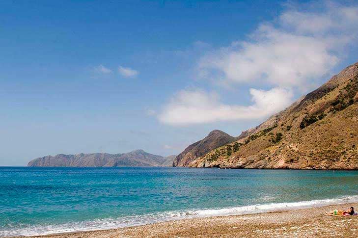 Playa El Portús, en Cartagena