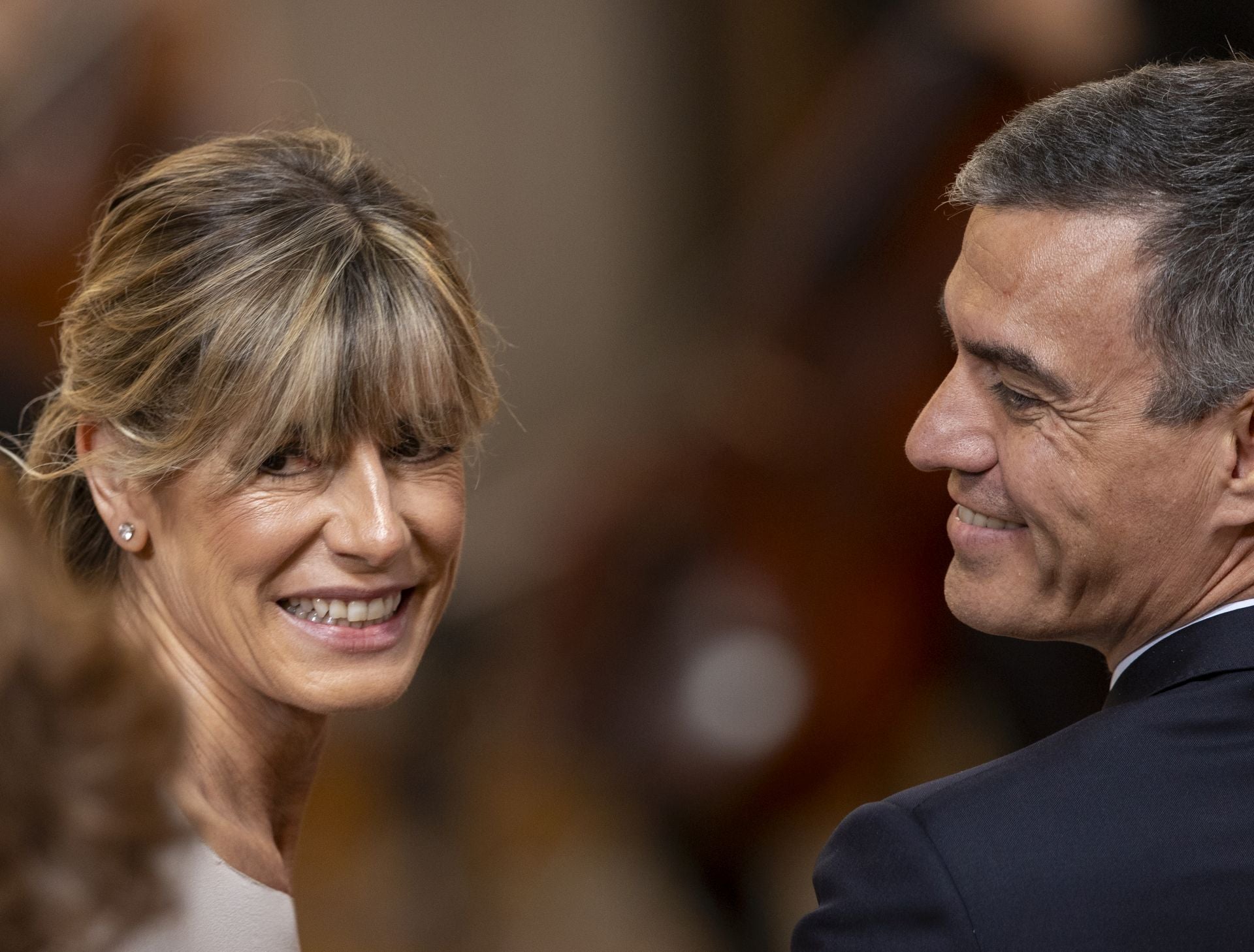 Begoña Gómez, con Pedro Sánchez