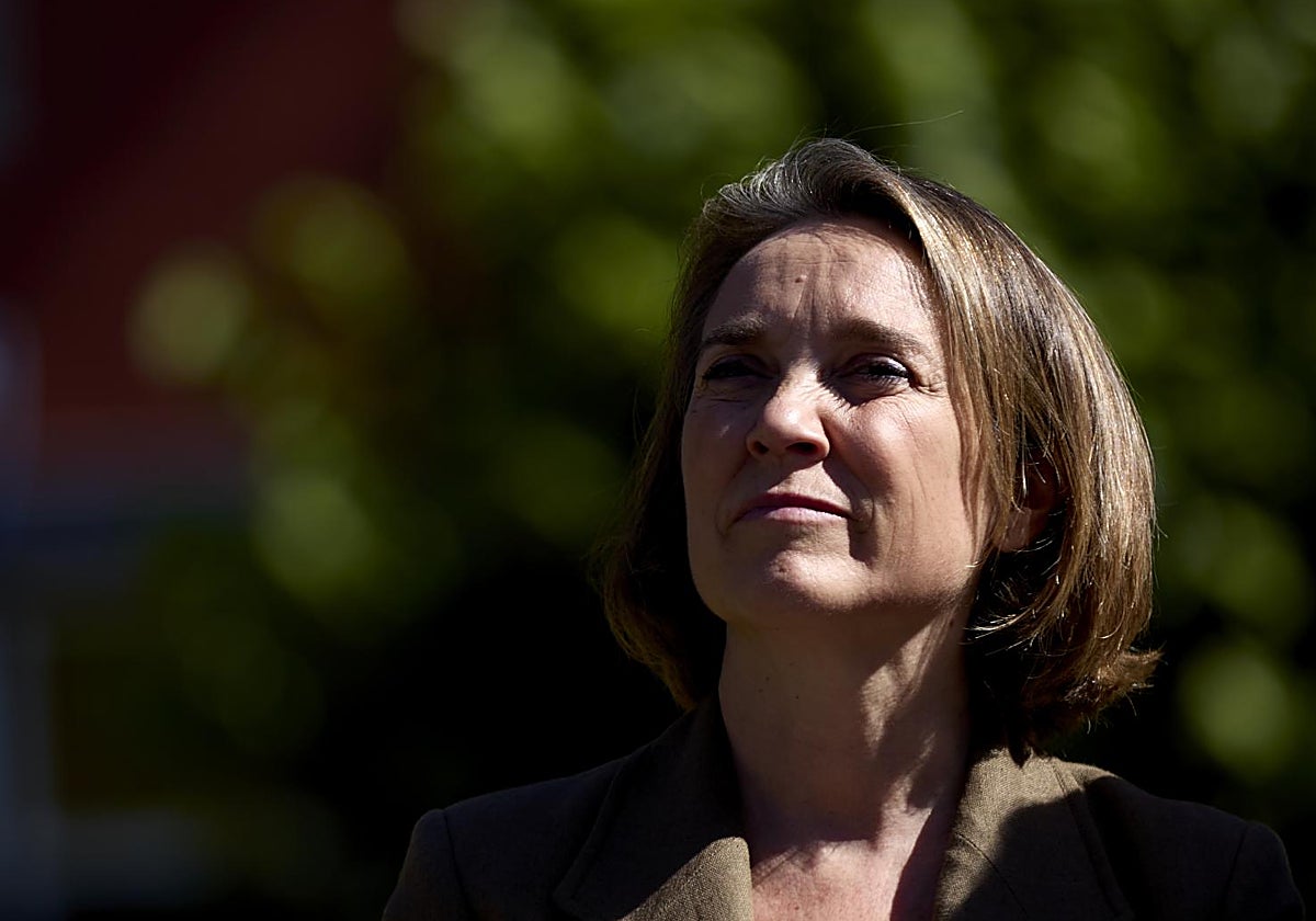 La secretaria general del PP, Cuca Gamarra, durante el acto de homenaje a Miguel Ángel Blanco en Ermua