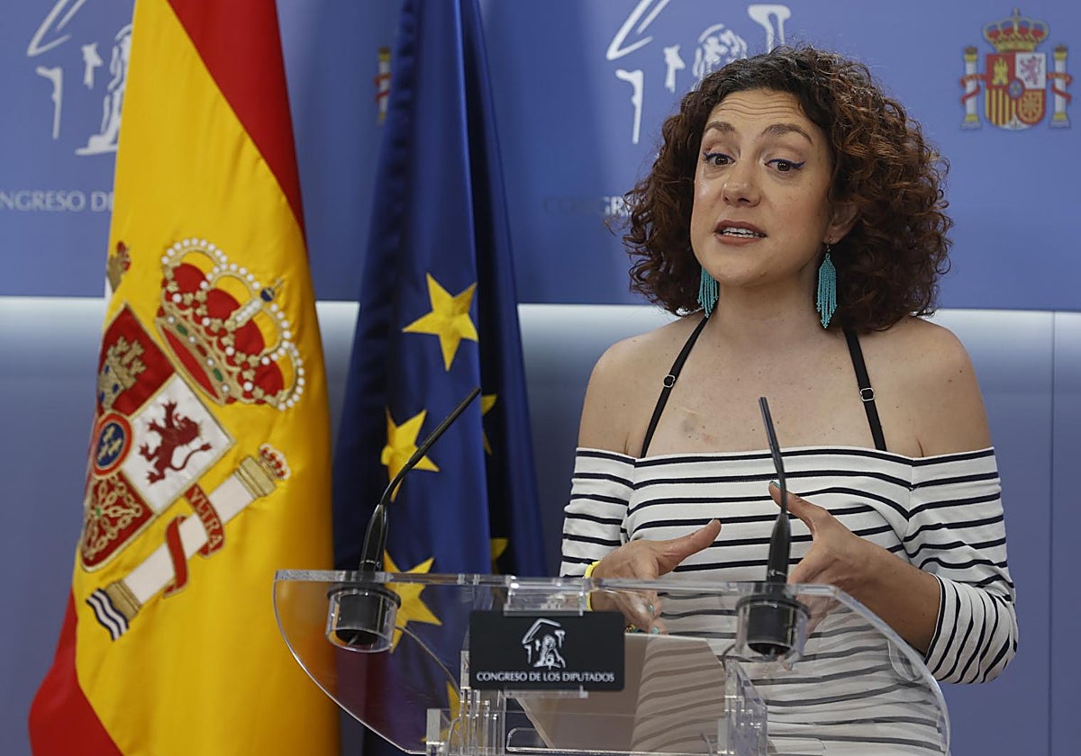 Aina Vidal, líder de Comuns, en el Congreso de los Diputados