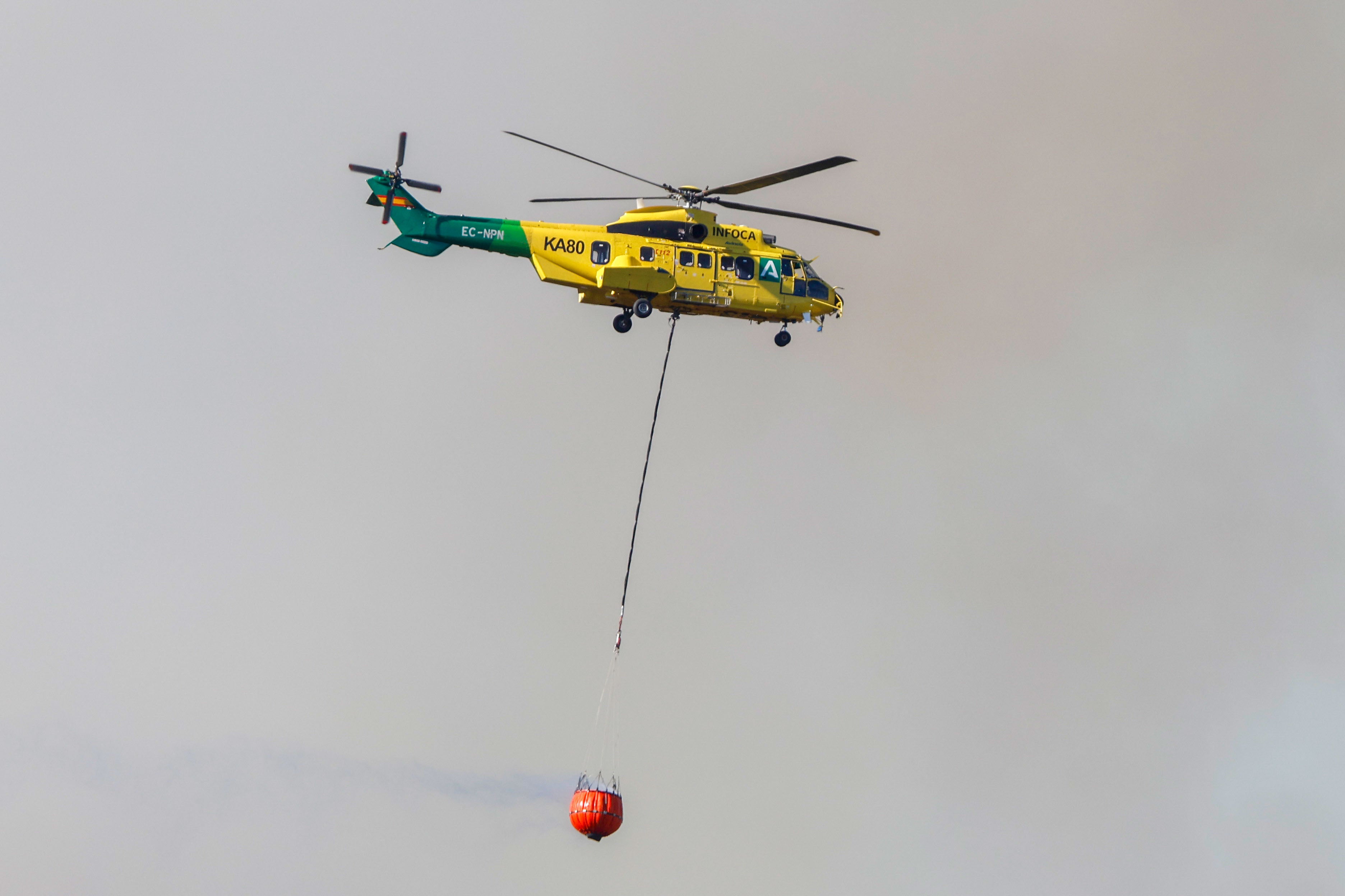 La lucha del operativo del Infoca con el complejo incendio de Obejo, en imágenes