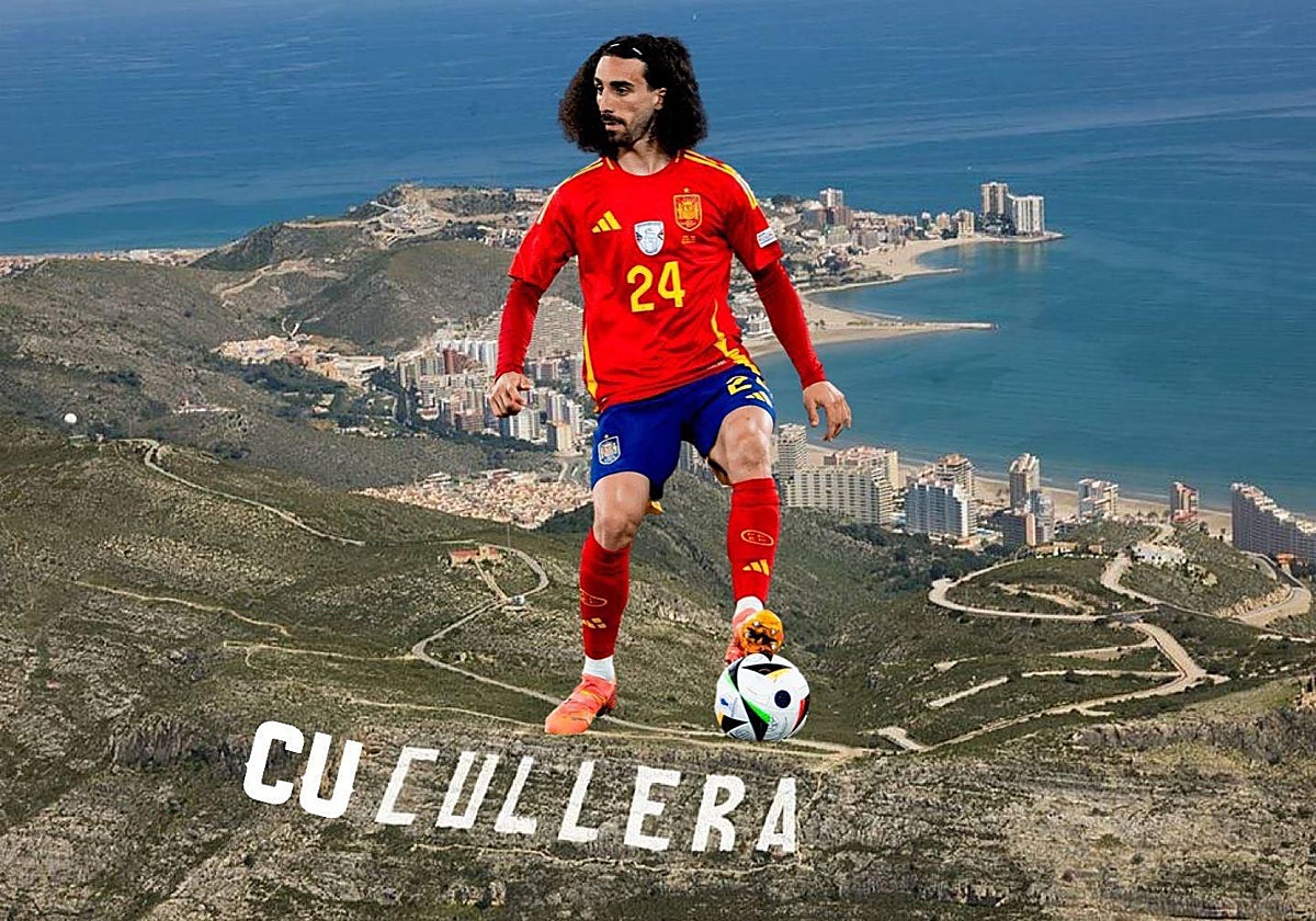 Imagen compartida en redes del jugador Mac Cucurella con el icónico letrero de Cullera