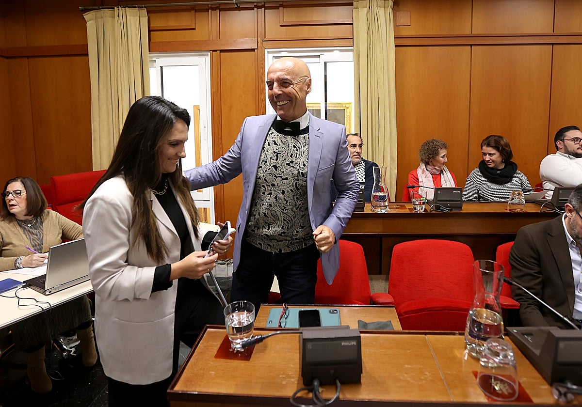 El portavgoz del PSOE en el Ayuntamiento, Antonio Hurtado, durante un Pleno
