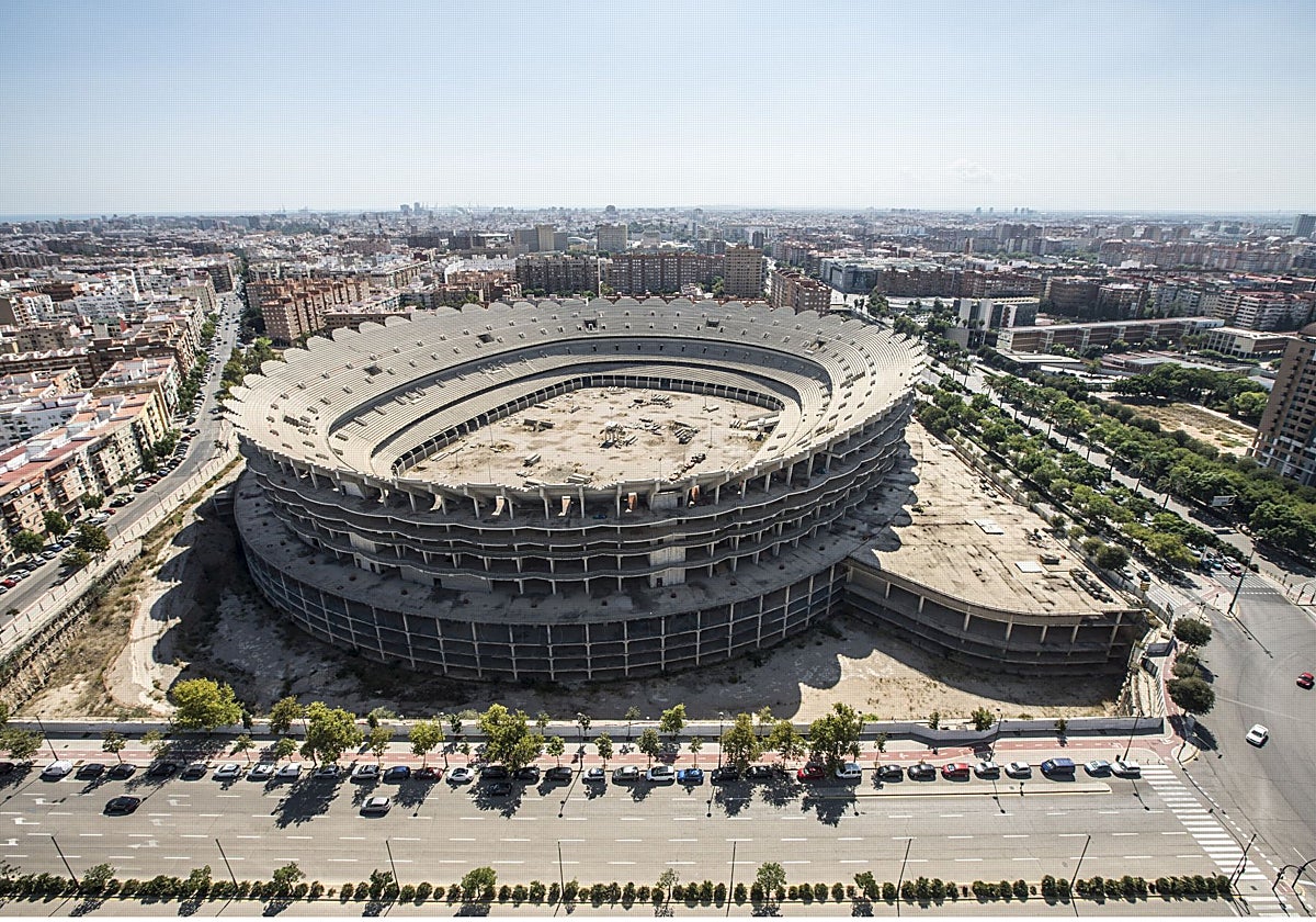 Vista aérea del Nou Mestalla