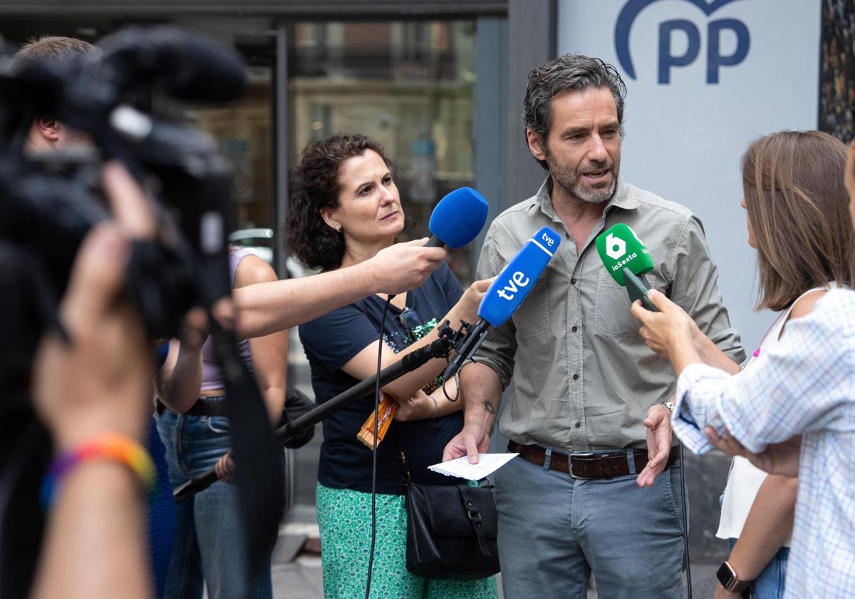Borja Sémper, portavoz del PP, en la sede del partido en Madrid
