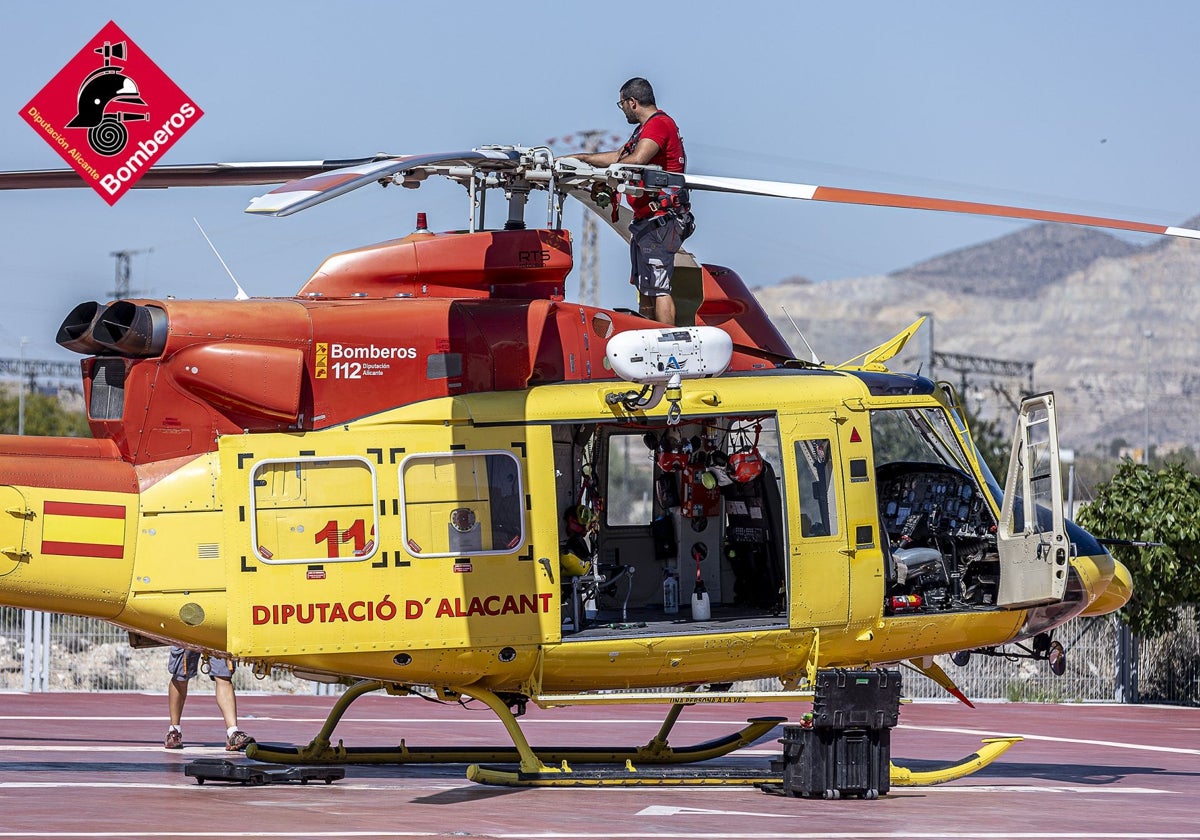 Imagen de archivo del helicóptero de rescate del Consorcio Provincial de Bomberos de Alicante