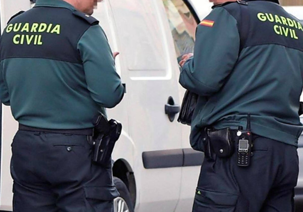 Dos agentes de la Guardia Civil