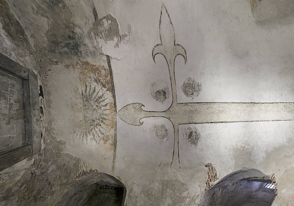 La pintura mural hallada mide siete metros de largo por cuatro de ancho