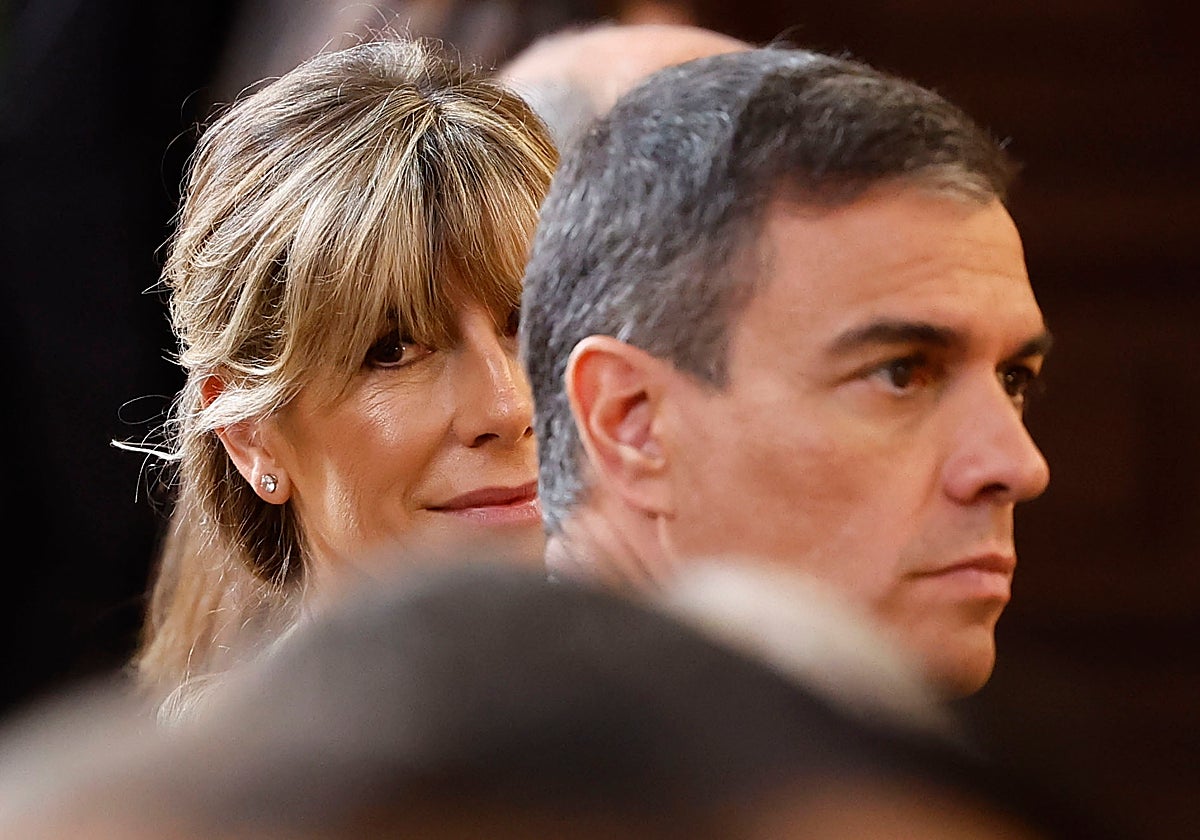 Pedro Sánchez con su mujer Begoña Gómez