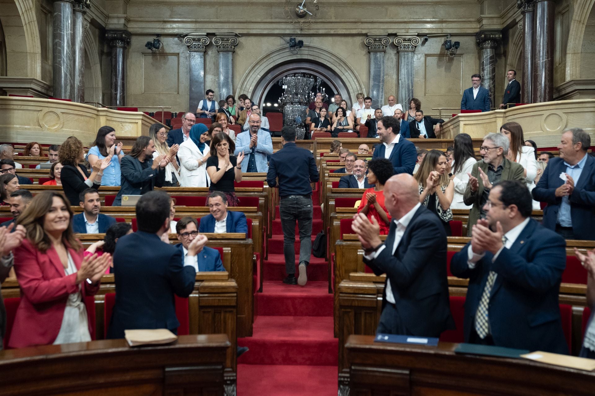 Imagen del interior del parlament en la sesión de este jueves