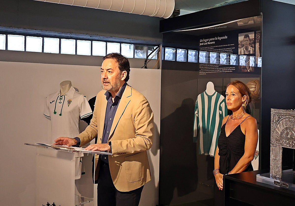 Monterrubio esta mañana en la presentación del II Toreno Trofeo Puertas de Córdoba junto a Marián Aguilar