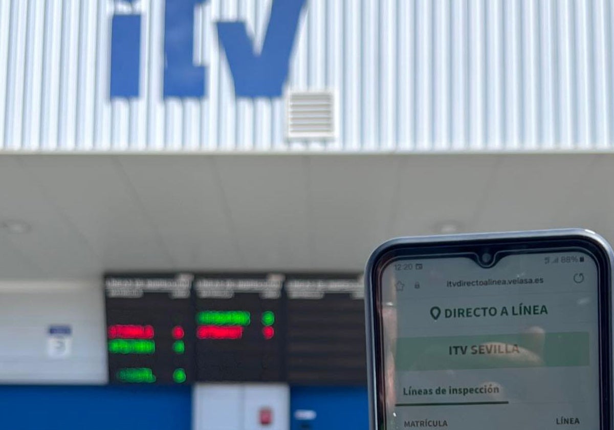 Imagen de la nueva App en una estación de ITV de Sevilla