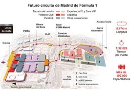 Un nuevo parking y lanzaderas para acoger a 130.000 fans de la F1 en el Gran Premio de Madrid