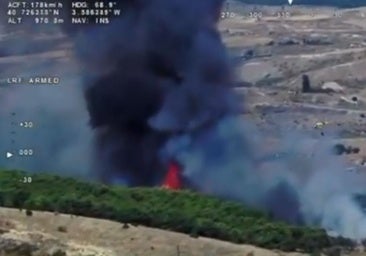 Un incendio forestal en El Molar obliga a cortar un tramo de la carretera A-1 de entrada a Madrid